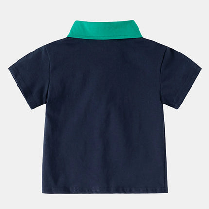 Toddler Boys Summer POLO Shirt Children's Clothes Kids Turn-Down Collar Tee Boy Short Sleeve Polos Tops 3 4 6 7 10 Years