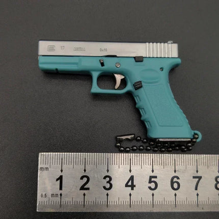 Semi-Alloy 1:3 Pistol Model Metal Mini G17 Toy Gun Detachable DIY Keychain Pendant Ornaments Children's Toy Christmas Pendant