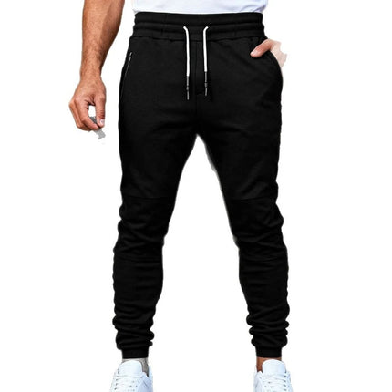 Spring Autumn Men Stretch Zip Gym Jogger Sweatpants For Amazon, Slim Unique Sports Casual Trousers Wholesale