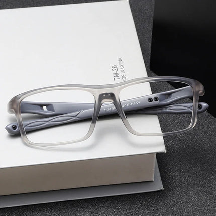 Ultralight TR90 Sports Glasses Frame Men 0 Diopters Blue Light Blocking Radiation Protection Spectacles Women Anti-slip Eyewear