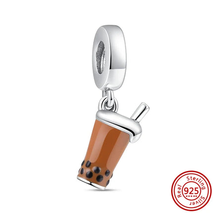 Classic 925 Sterling Coffee Cup Charms Tea Cup Beads Fit Original Bracelet Necklace Pendant Women Bracelet DIY Fine Jewelry Gift