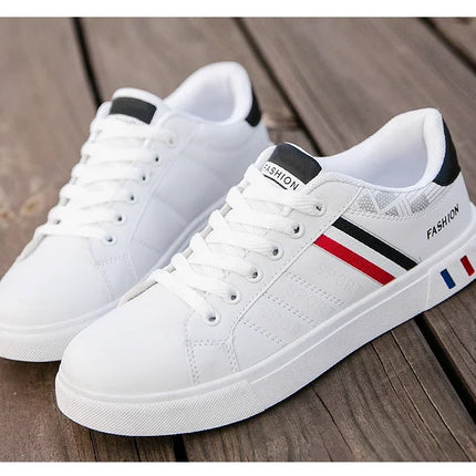 2024 Men's Casual Sneakers New Fashion Lace-up White Shoes Student Comfort Sports Plus Size Vulcanized Shoes Zapatillas De Hombre