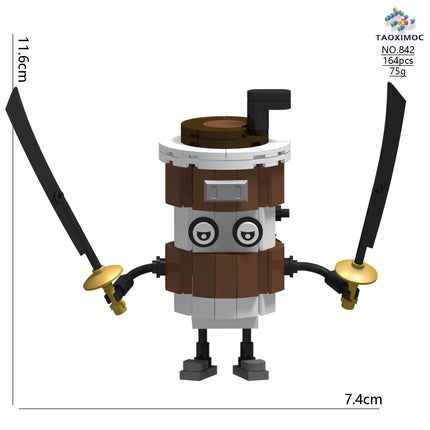 Brainrot Bricks Tung Tung Sahur Figures Tralalero Tralala Building Blocks Toys for Adult Birthday Gifts