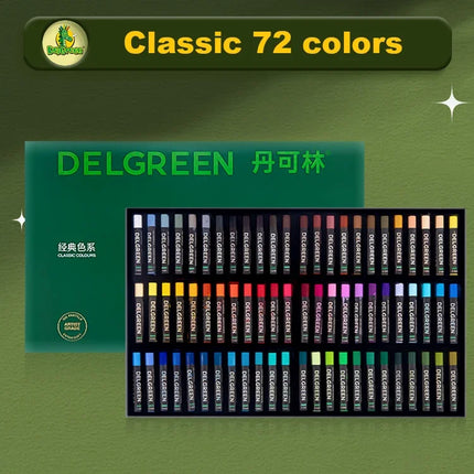 DELGREEN Artist Soft Oil Pastel Set Professional Painting Drawing Graffiti Art Crayons Washable Non Toxic 24/36/48/72 Colors