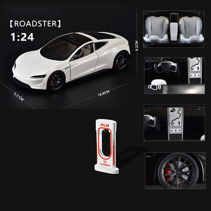 1:24 Model X Model Y Model 3 Alloy Die Cast Toy Car Model Sound and Light Children's Toy Collectibles Birthday gifts