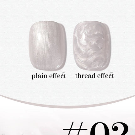 ZH 12ML 8-Color Pearl Shell Thread Nail Gel Polish Long Lasting White Pink Purple Salon Gel Nail Art DIY Solid Gel Polish