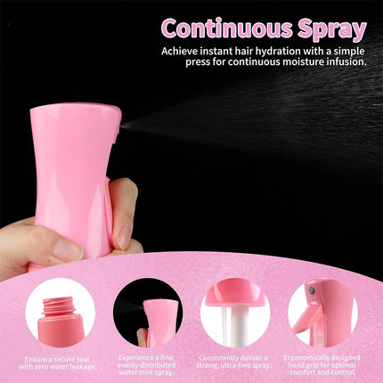Professional 6-Piece Hairdressing Tool Set Includes Gel Spray Bottle EdgeControl Brush Mouse Tail Comb Knitting Tools Hair Brush