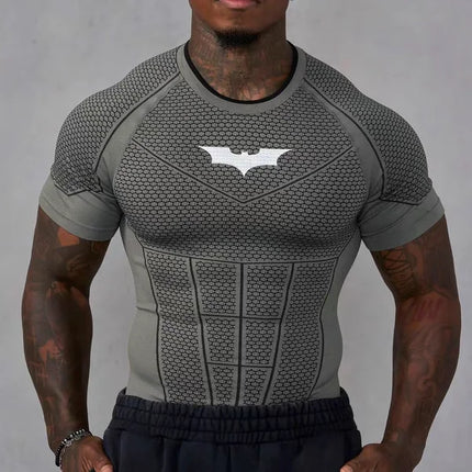 Men's Slim Fit Sports T-Shirt Quick-Dry Running Training Gym Breathable