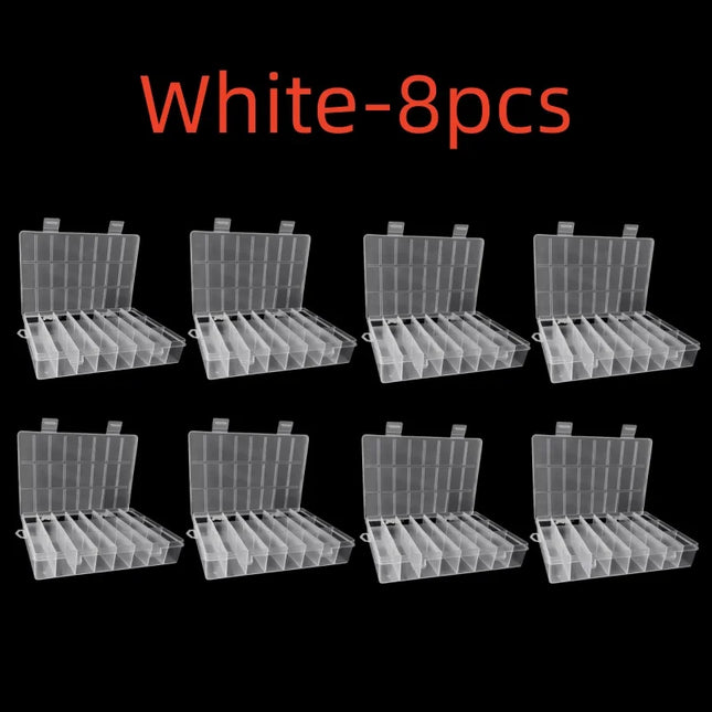24-Grid Plastic Storage Box / Boîte Rangement 24 Cases