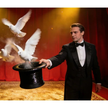Dove Hat Scarf Disappeared Trick – Professional Magic Prop for Magician Street Stage Performance Magie Toys Illusion Gimmick