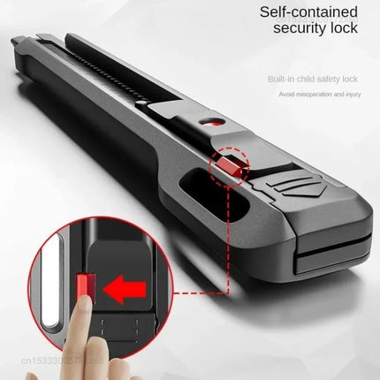 Portable Utility Knife Home Portable Paper Cutting Knife Carbon Steel Blades with Safety Lock Student DIY Handicraft Tool