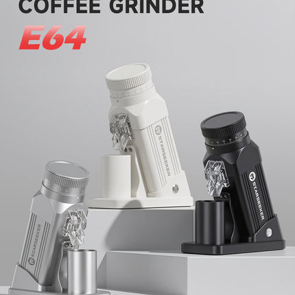 STARSEEKER E64 Electric Coffee Grinder 64MM Espresso Titanium Flat burr Stepless Fineness Adjustment Home Bean Grinder Black