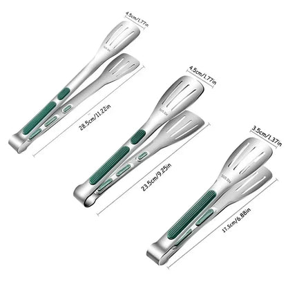 304 Stainless Steel Food Tongs Non-Slip Kitchen Clamp for Meat Salad Bread Barbecue Grill Buffet Cooking Tool Accessory