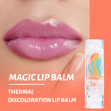Febble Color Changing Lip Balm Moisturizing Hydrating Lip Gloss 3 Color Plumping Lip Care Makeup For Autumn And Winter