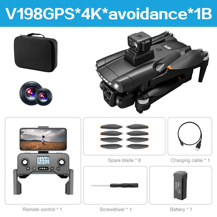 Lenovo V198 MAX GPS Drone 8K Profesional 4K HD Camera  Brushless Laser Obstacle Avoidance Foldable Quadcopter Aerial Optical