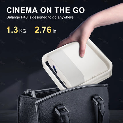 Salange P40 4K Projector WiFi 6 Bluetooth 5.4 6D Auto Keystone Smart Android Portable Home Theater Outdoor Movie Projector