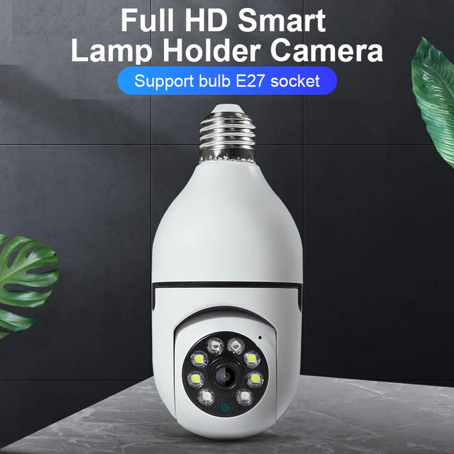 1080P HD E27 Bulb Surveillance Camera Anti-theft Outdoor Indoor Security Monitor Wireless WiFi Camera Night Vision Audio IP Cam