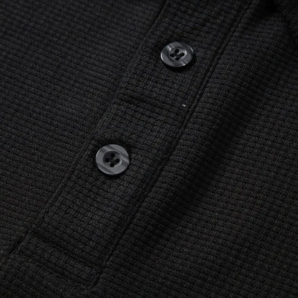 High-end branded printed polo shirt men's fashionable long-sleeved top autumn new comfortable breathable business casual T-shirt