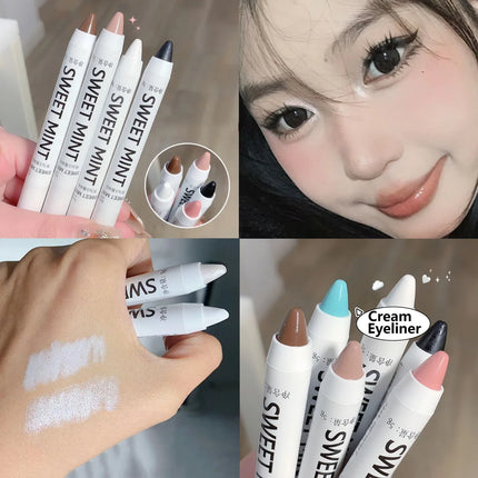 White Eyeliner Multicolour Shiny Glitter Eyeshadow Pencils Eye Tip Brightening Waterproof High-gloss Silkworm Pen Eye Makeup