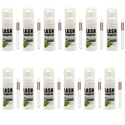 10Set 60 ml EyeLashes Shampoo Extensions Foam Kit EyeLashes Cleaning for Grafting Planting Makeup Remover Tools Dropshipping