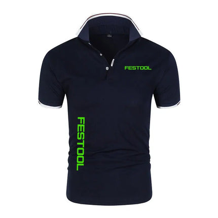 Men's New T-shirt Classic Short-sleeved Polo Shirt Summer Top Casual T-shirt Button Collar Super Large M-4XL Casual Polo Shirt