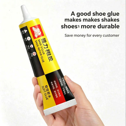 60ml Clear Shoe Repair Adhesive Quick-drying Low Odor Strong Adhesive Soft Resin Shoe Glue for Fixing Worn Shoes or Boots
