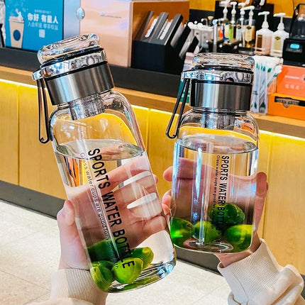 Large Capacity Glass Water Bottle Transparent Milk Juice Cup  for Tour Outdoor Sports and Travel Leak Glass Bottle