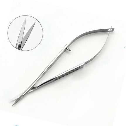 1pc Professional Nail Dead Skin Remover Stainless Steel Eyebrow Scissors Durable Curved Cross-Tail Design Nail Care Beauty Tools