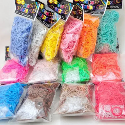 New Loom Rubber Bands Bracelet for Kids or Hair Rainbow Rubber Loom Bands Make Woven Bracelet DIY Craft Toys Christmas Gift