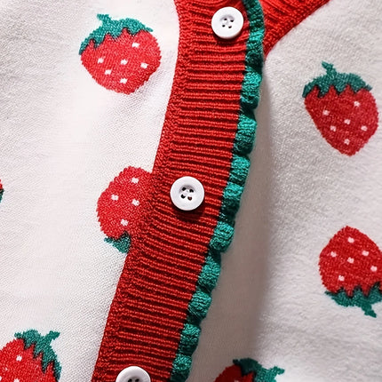 Girls' Sweater Cardigan New Spring and Autumn Clothing Children's Knitwear Baby Stylish Knitwear Casual Jacket