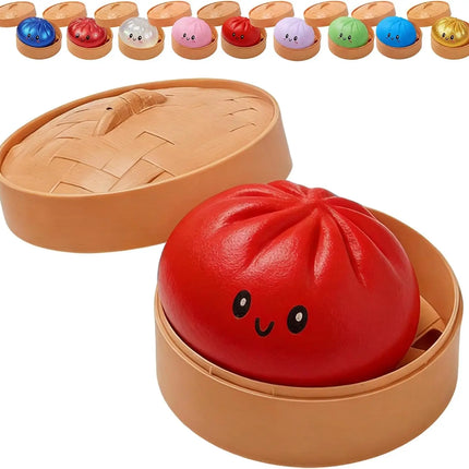 2027Glitter Dumpling Glitter Dumpling Squishy with Box Dumplings Sensory Squeeze Toy for Stress Relief
