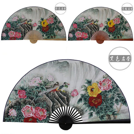 50x88cm Large  Painting Paper Fan Wall Hanging Decorative Folding Fan Office Hall Home Living Room Decorative Fan Ventilador