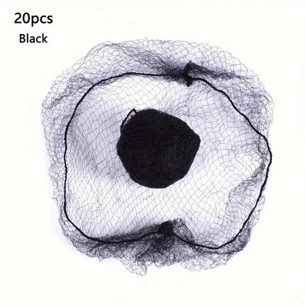 20Pcs Durable Nylon Hair Net For Bun Hair Hair style Tool Black Blonde Brown 5Mm Hair Net For Wigs Mesh Hair Styling Hairnets