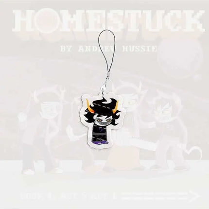 Cute Acrylic Homestuck Mobile Phone Charms Dave Strider John Egbert Karkat Small Pendant Phone Chain Keychain Fans Friends Gifts