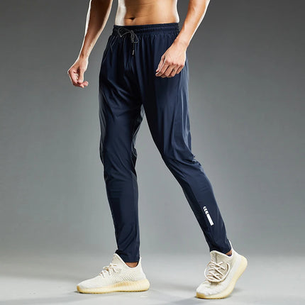 Summer Thin Men's Jogging Sweatpants Elastic Shrink Leg Casual Outdoor Training Fitness Sport Pants Running Trousers Mens Pants