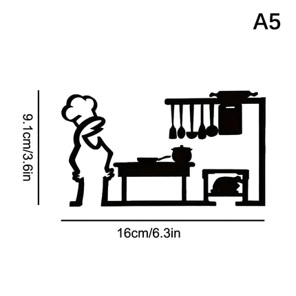 1PC La Linea Minimalist Line Art Stickers Door Sticker Bedroom, Kitchen, Bathroom Sign Cartoon Character Design Home Decoration
