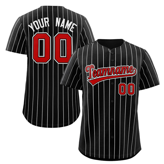 Custom Pinstripe Baseball Jersey Button Down Shirt Printed or Personalized Name Number for Men/Women/Youth