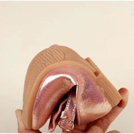 Spring Autumn Kids Leather Shoe Elegant Bowtie Girl Princess Shoes Fashion Casual Wedding Children's Flats Ankle-strap Versatile