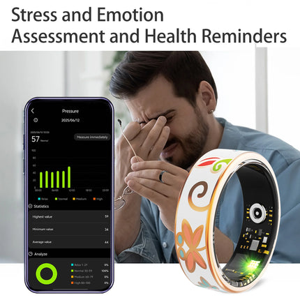 2025 New Color Enamel Craftsmanship Smart Ring For Android&IOS 5 ATM Waterproof Bluetooth Call Health&Sleep Monitoring Man Gifts