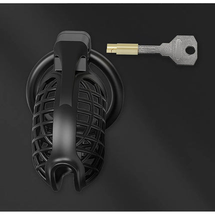 Breathable Chastity Cage for Men with 6  Rings Copper Lock Male Chastity Device BDSM 3 Size Cage Penis Exercise Bondage Sex Toys