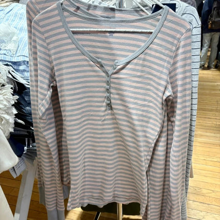 Pink Striped Slim Long Sleeve Tees Women Spring Casual Cotton O-neck Tshirt New Tops Clothes Sweet Cute  Vintage T-shirts Y2K