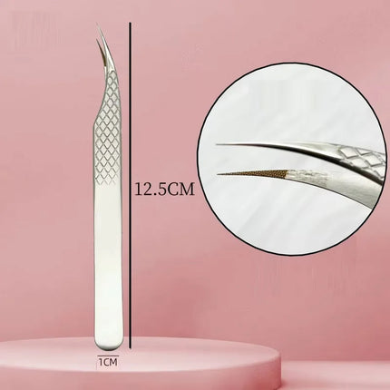Nanometer Fiber Tip False Lash Tweezers For Eyelash Extension Mega Volume perfect close tip Boot isolation Artist Makeup Tools
