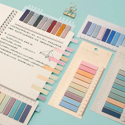 6 Series Colorful Self-Adhesive Sticky Notes Memo Pad - Office & School Supplies - Bookmark Point-It Marker Memo Sticker Paper