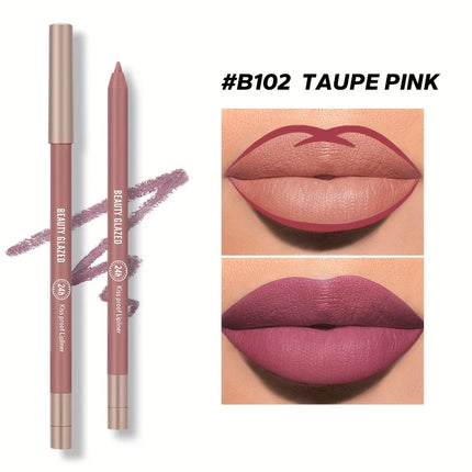 BEAUTY GLAZED 10 Color Nude Lip Liner Natural Long-Lasting Waterproof Matte Effect  Easy-To-Color and Non-Smudge Lip Liner