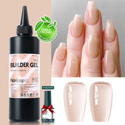 Nailpop Professional Multi-Functional Nail Building Gel For Fast Extension Nail Apex False Nail Tips Strengthener 250/15ml