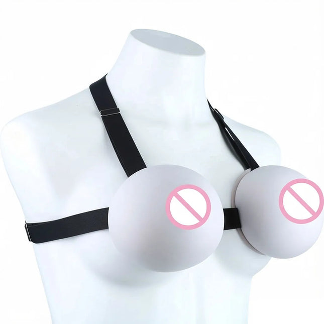 QKKQ Erotic Bra With Nipple Clamp Chest Binder Breast Bondage Belt Bust Bandage For Women Men Chest Teating Pleasure Sex Toys