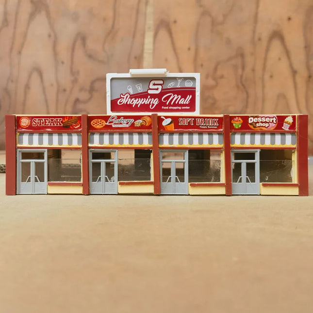 1Set Ho Scale Model Shopping Mall Model Supermarket Sand Table Buliding Material Scale Kit 1:87 Model Train Railroad Layout