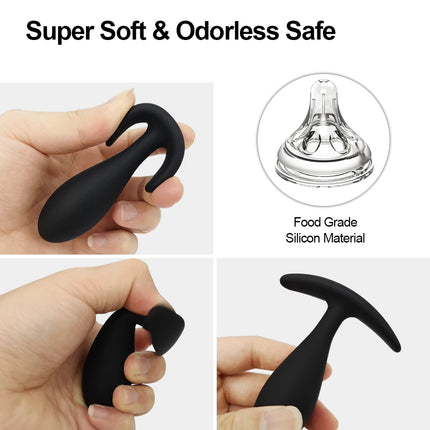 Soft Silicone Anal Toy Butt Plug Anal Plug Unisex Sex Stopper Adult Toys for Men/Women Anal Trainer for Couples Sex Products 18+