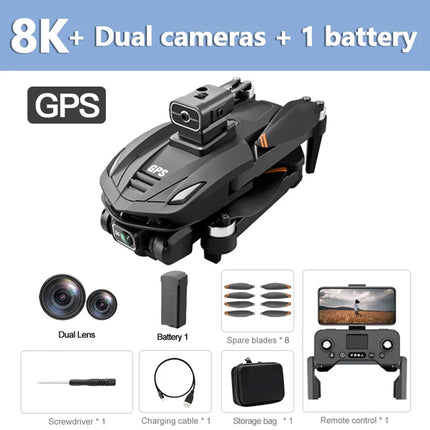 Lenovo  Drone GPS RC 8K Professional HD Aerial Photography Laser obstacle avoidance Aircraft Quadcopter Three-axis gimbal Dron
