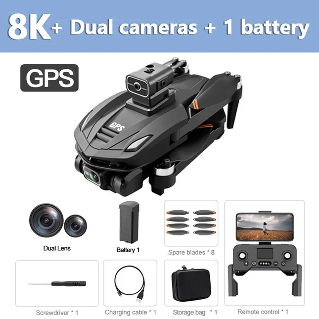 Lenovo  Drone GPS RC 8K Professional HD Aerial Photography Laser obstacle avoidance Aircraft Quadcopter Three-axis gimbal Dron